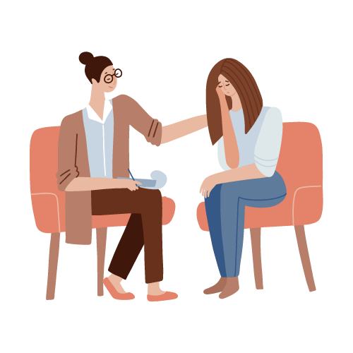 Psychologist conducting a therapy session with a client